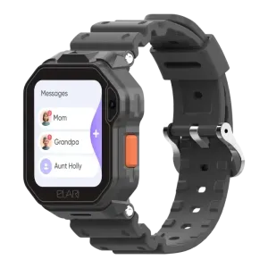 Детские часы Elari KidPhone Techno 4G, 44мм, Чёрный Детские часы Elari KidPhone Techno 4G, 44мм, Чёрный